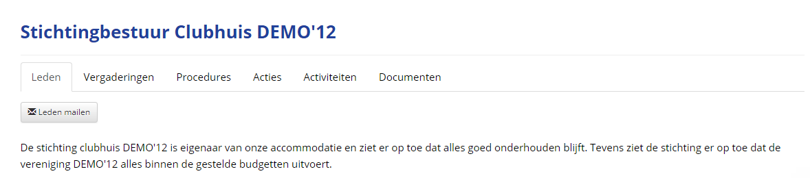 Button 'Leden mailen'