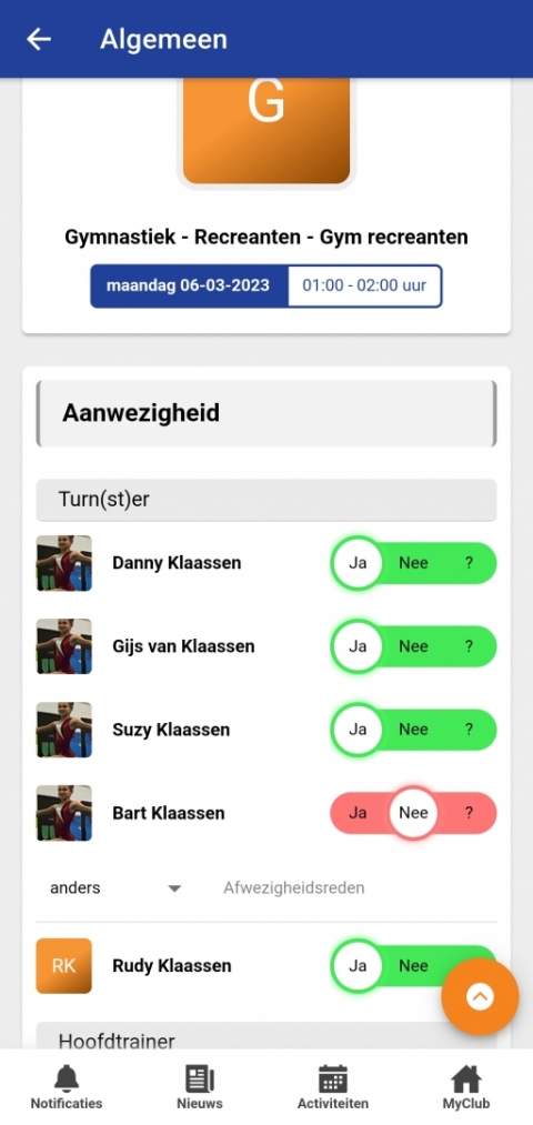 Aanwezigheidsregistratie